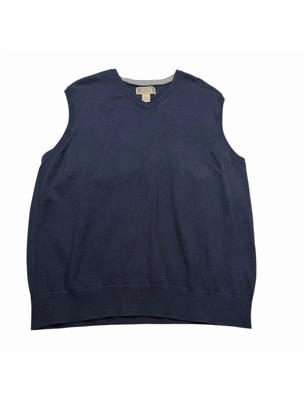 Duluth Trading Co. Men's Navy Blue V-Neck Sweater Vest Size XL